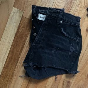 —SOLD— Reformation Black Denim Jean Shorts